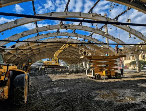 Project - Manipulátor a nožnicová plošina podporili práce na projekte Matadorka Living v Bratislave