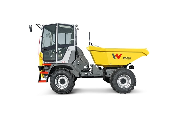 Wheeled dumper with a load capacity of 4.1 t and more