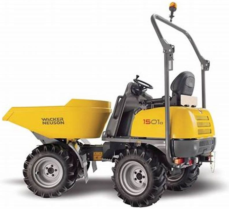 Wheeled dumper with a load capacity of up to 1.5 t